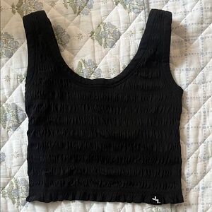 JoyLab Black Textured Crop Top